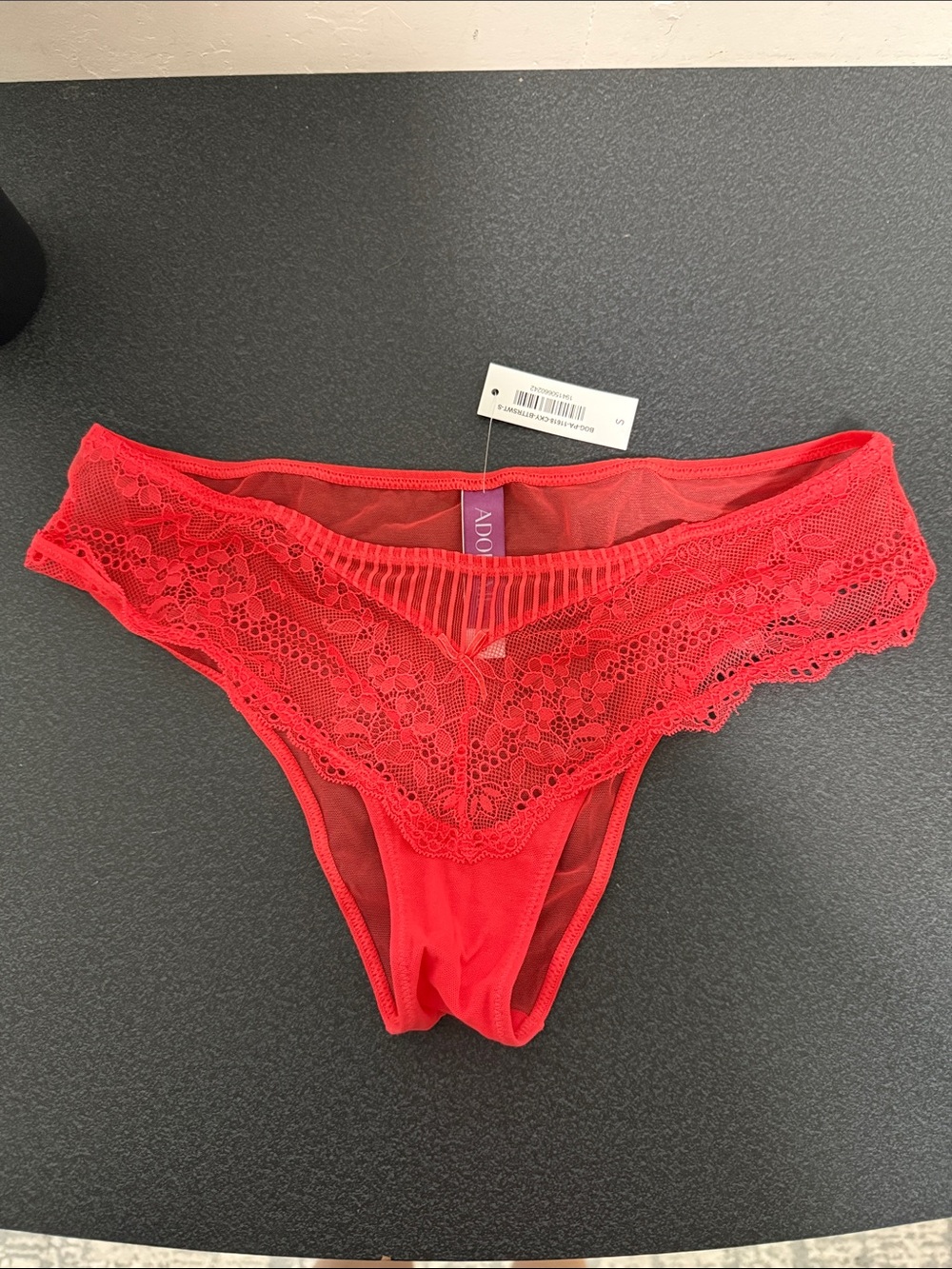 Adore Me Red Lace Bikini Brief